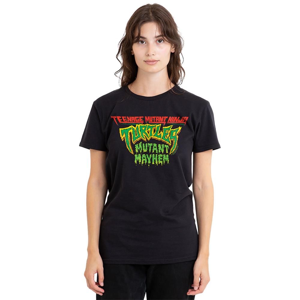 Black - Back - Teenage Mutant Ninja Turtles: Mutant Mayhem Womens-Ladies Logo T-Shirt