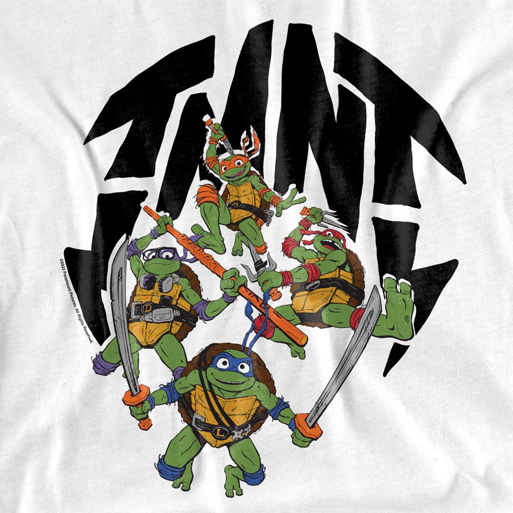 White - Side - Teenage Mutant Ninja Turtles: Mutant Mayhem Womens-Ladies Turtle Shell T-Shirt