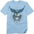 Light Blue - Front - Bon Jovi Unisex Adult Winged Heart T-Shirt