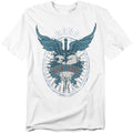 White - Front - Bon Jovi Unisex Adult Winged Heart T-Shirt