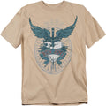 Sand - Front - Bon Jovi Unisex Adult Winged Heart T-Shirt