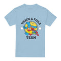 Light Blue - Front - Sesame Street Unisex Adult Track Field Elmo T-Shirt