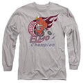 Athletic Heather - Front - Sesame Street Unisex Adult Cycle Champion Elmo Heather Long-Sleeved T-Shirt