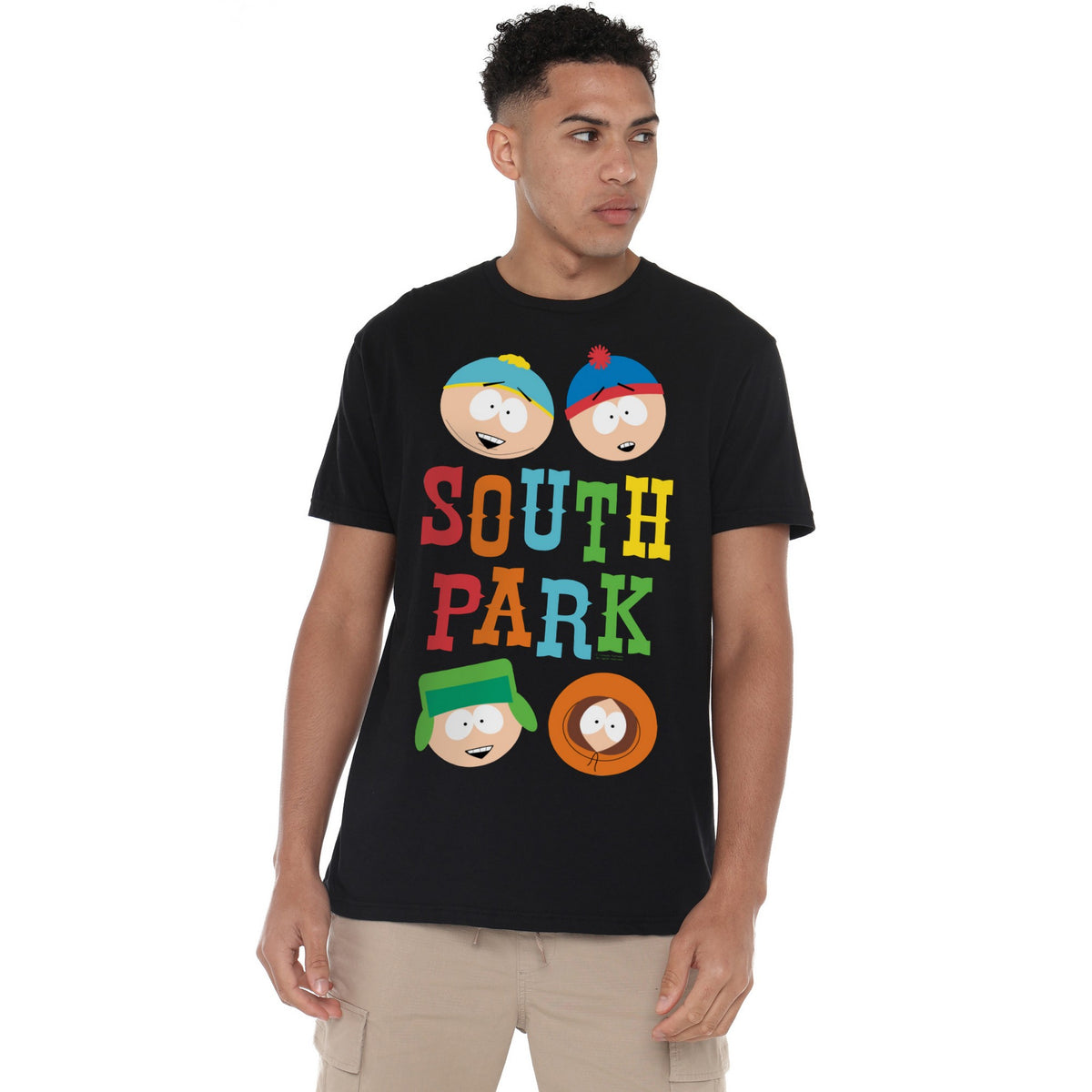 Black - Side - South Park Mens Heads T-Shirt