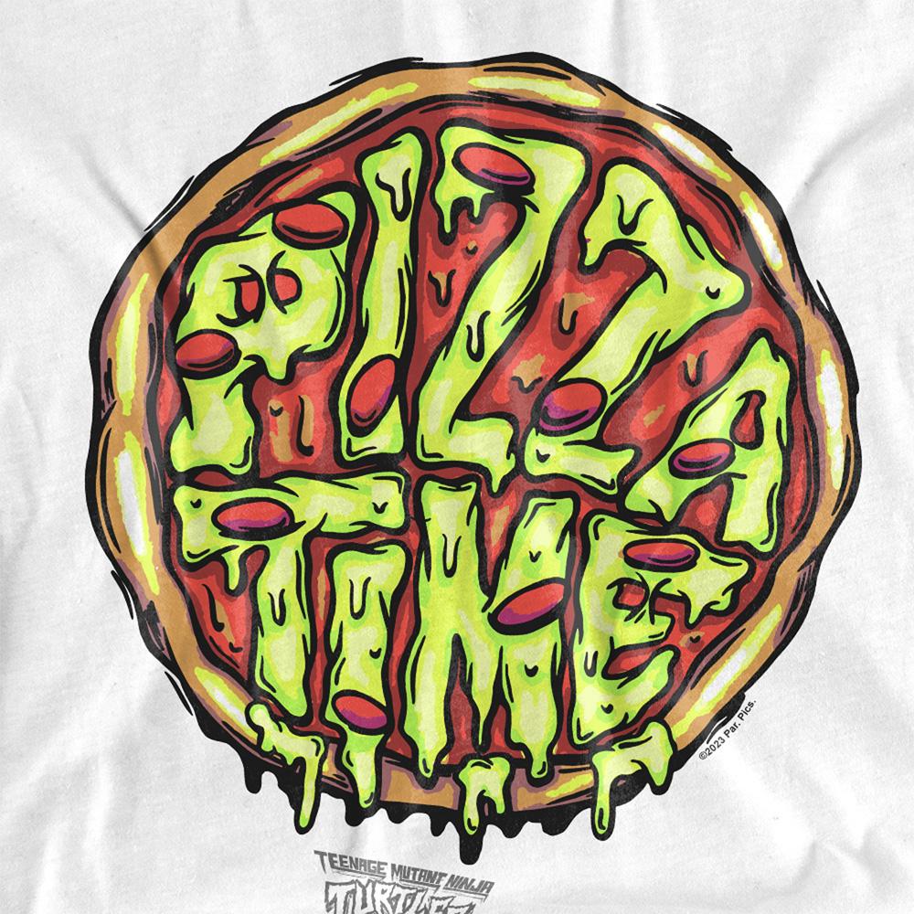 White - Side - Teenage Mutant Ninja Turtles: Mutant Mayhem Womens-Ladies Pizza Time T-Shirt