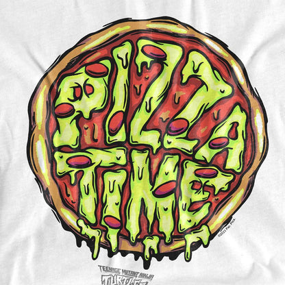 White - Side - Teenage Mutant Ninja Turtles: Mutant Mayhem Womens-Ladies Pizza Time T-Shirt