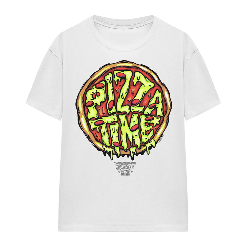White - Front - Teenage Mutant Ninja Turtles: Mutant Mayhem Womens-Ladies Pizza Time T-Shirt