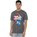 Charcoal - Back - The Smurfs Unisex Adult Strong As A Smurf T-Shirt