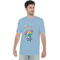 Light Blue - Back - The Smurfs Unisex Adult Magical Umbrella T-Shirt