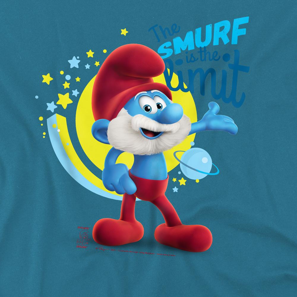 Slate - Side - The Smurfs Unisex Adult The Smurf Is The Limit Papa Smurf T-Shirt