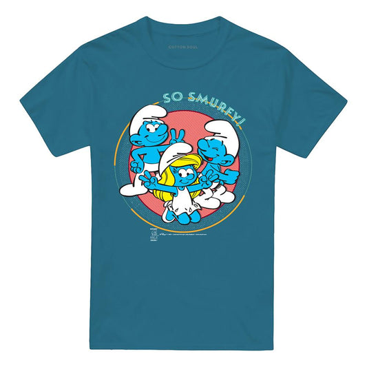 Slate - Front - The Smurfs Unisex Adult So Smurfey! T-Shirt