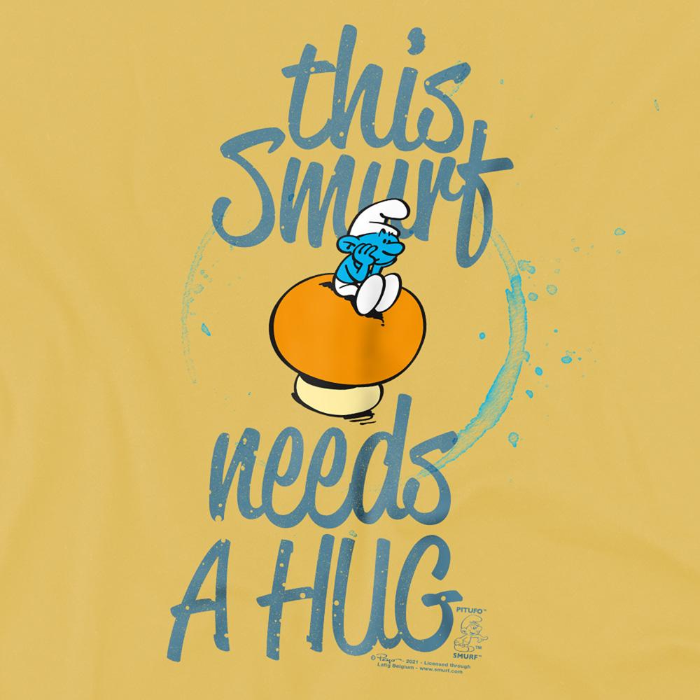 Banana Yellow - Side - The Smurfs Unisex Adult This Smurf Needs A Hug T-Shirt