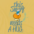 Banana Yellow - Side - The Smurfs Unisex Adult This Smurf Needs A Hug T-Shirt