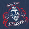 Navy - Side - Bon Jovi Unisex Adult Forever Skull T-Shirt