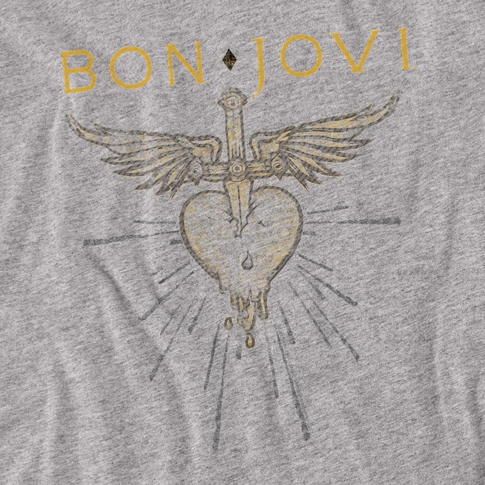 Athletic Heather - Back - Bon Jovi Unisex Adult Greatest Hits T-Shirt