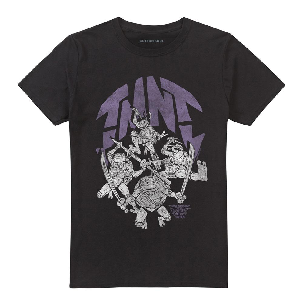 Black - Front - Teenage Mutant Ninja Turtles: Mutant Mayhem Unisex Adult World Tour T-Shirt