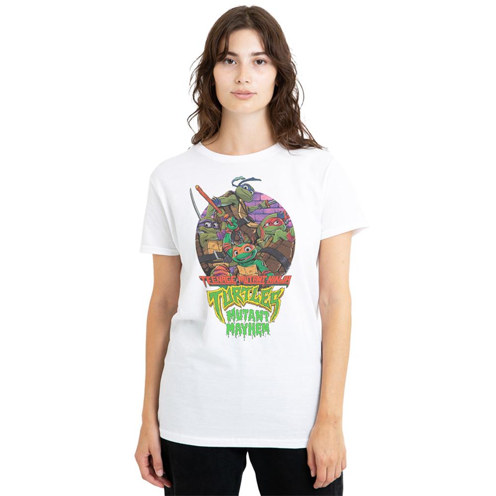 White - Back - Teenage Mutant Ninja Turtles: Mutant Mayhem Womens-Ladies Squad T-Shirt