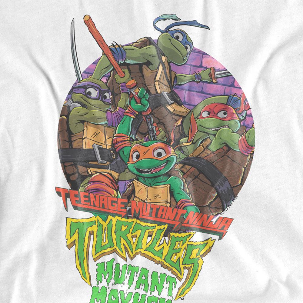 White - Side - Teenage Mutant Ninja Turtles: Mutant Mayhem Womens-Ladies Squad T-Shirt