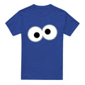 Royal Blue - Front - Sesame Street Unisex Adult Cookie Monster Eyes Heather T-Shirt