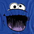 Royal Blue - Side - Sesame Street Unisex Adult Cookie Monster Sketch Face Long-Sleeved T-Shirt