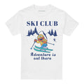 White - Front - Sesame Street Unisex Adult Ski Club Adventure Elmo T-Shirt