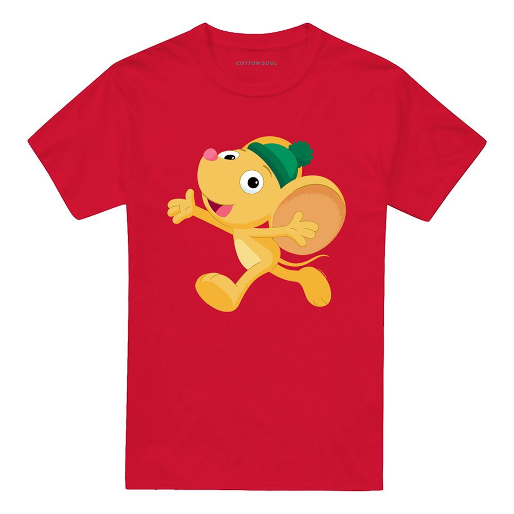 Red - Front - Sesame Street Unisex Adult Furry Friend Little Mouse T-Shirt