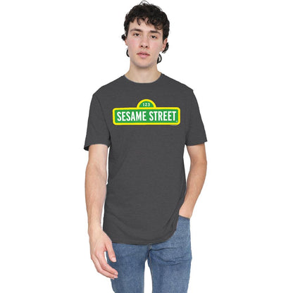 Red - Back - Sesame Street Unisex Adult Furry Friend Little Mouse Heather T-Shirt