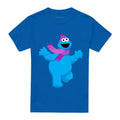 Royal Blue - Front - Sesame Street Unisex Adult Furry Friends Forever! Cookie Monster T-Shirt