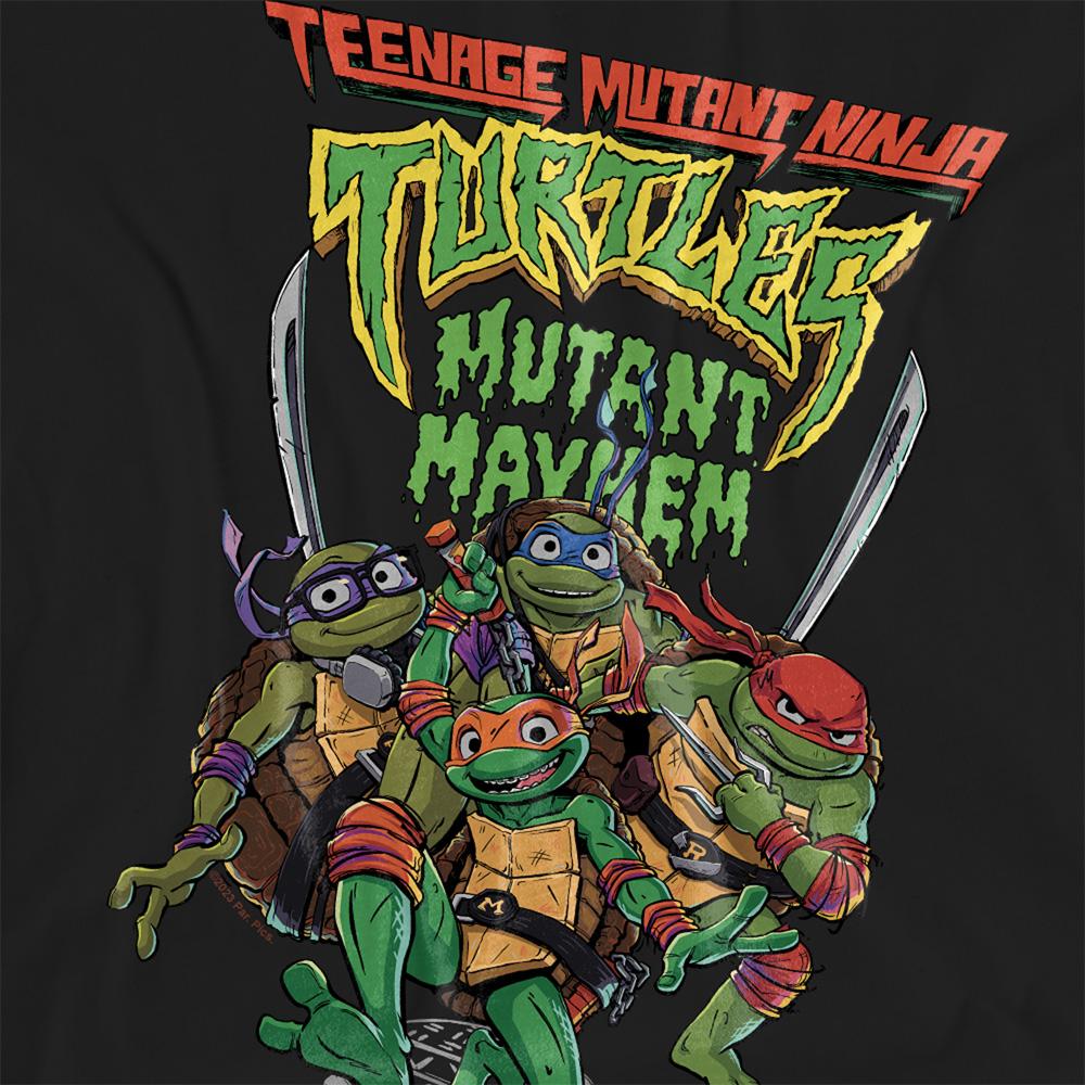Black - Side - Teenage Mutant Ninja Turtles: Mutant Mayhem Womens-Ladies Group T-Shirt