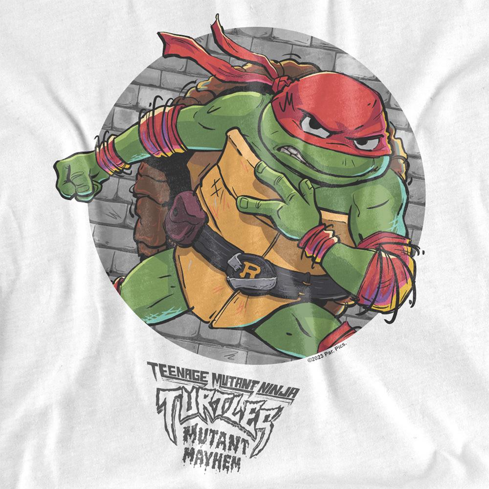 White - Side - Teenage Mutant Ninja Turtles: Mutant Mayhem Womens-Ladies Raphael Pose T-Shirt
