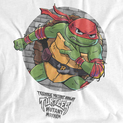White - Side - Teenage Mutant Ninja Turtles: Mutant Mayhem Womens-Ladies Raphael Pose T-Shirt