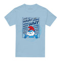 Light Blue - Front - The Smurfs Unisex Adult Who What Why Papa Smurf T-Shirt