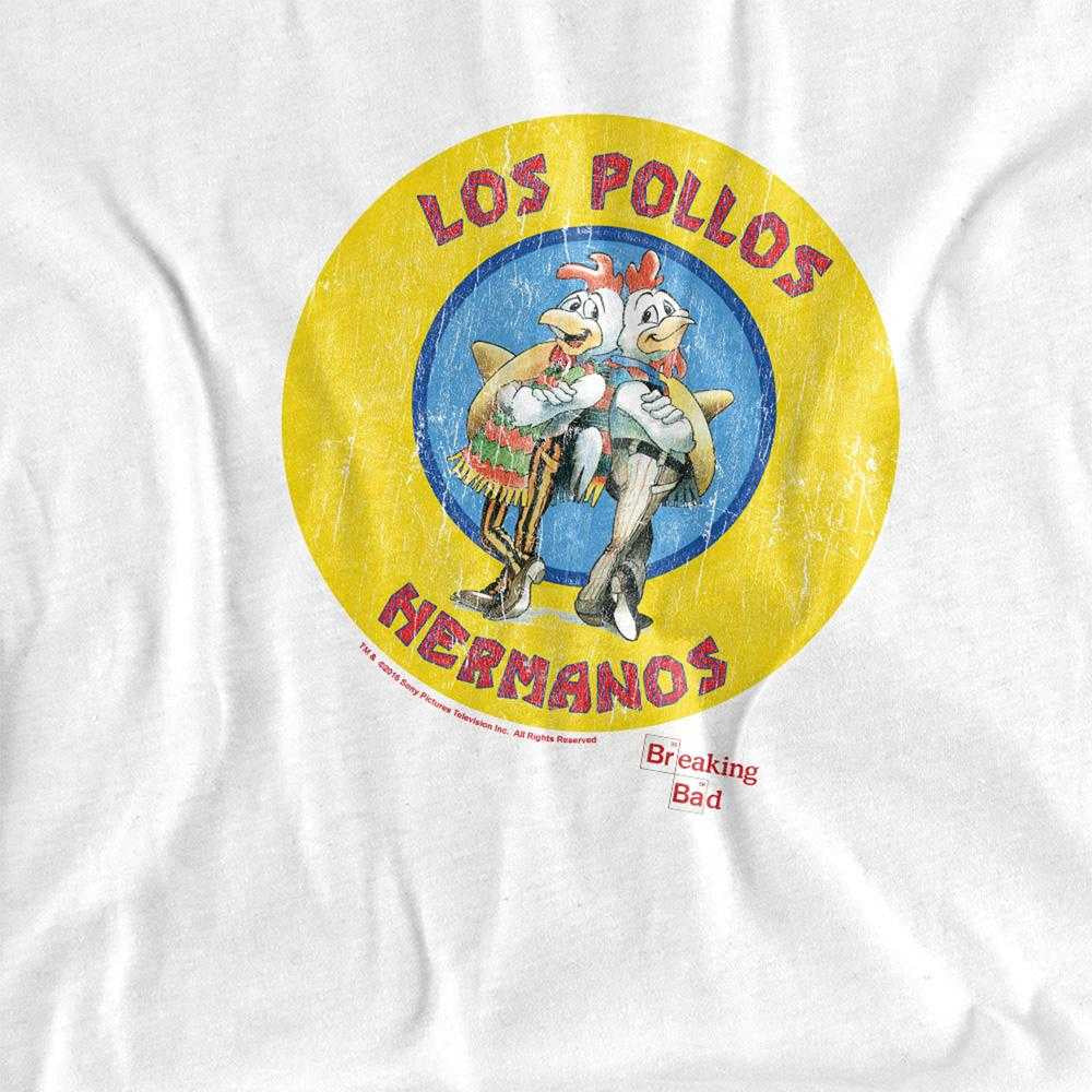 White - Side - Breaking Bad Unisex Adult Los Pollos Hermanos Ringer T-Shirt