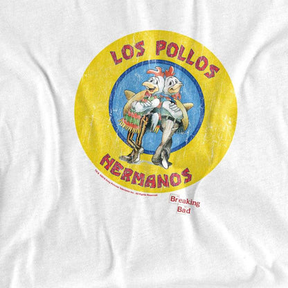 White - Side - Breaking Bad Unisex Adult Los Pollos Hermanos Ringer T-Shirt