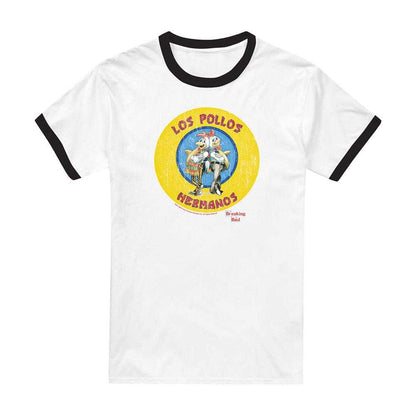 White - Front - Breaking Bad Unisex Adult Los Pollos Hermanos Ringer T-Shirt
