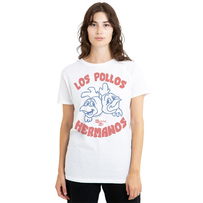 White - Back - Breaking Bad Womens-Ladies Los Pollos Hermanos T-Shirt