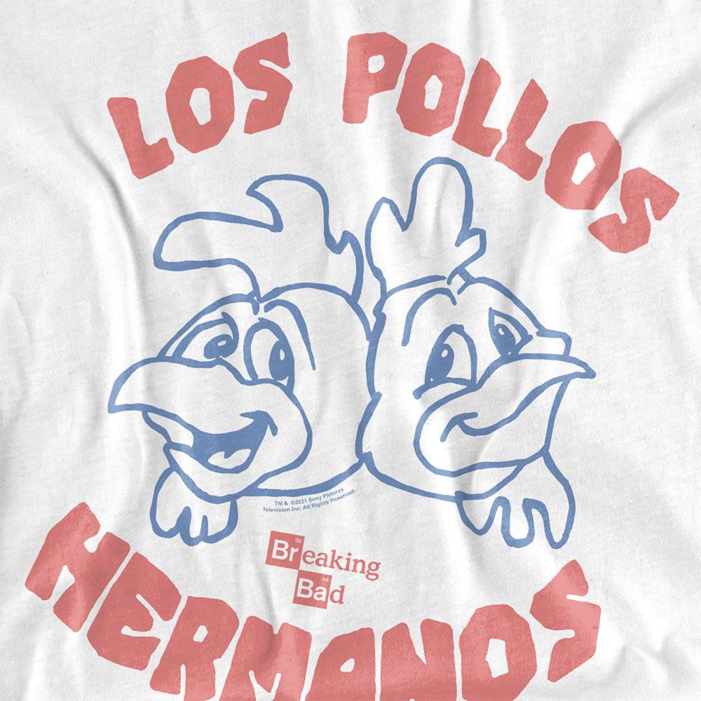 White - Side - Breaking Bad Womens-Ladies Los Pollos Hermanos T-Shirt