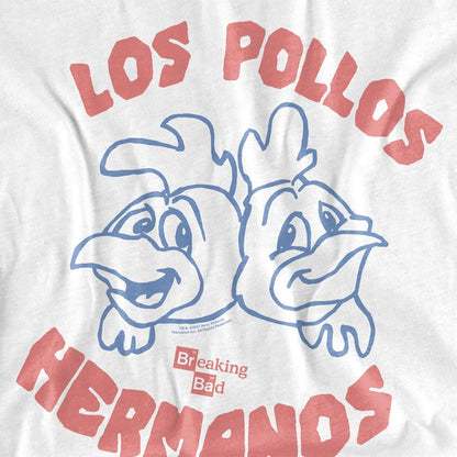 White - Side - Breaking Bad Womens-Ladies Los Pollos Hermanos T-Shirt