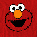 Red - Side - Sesame Street Unisex Adult Elmo Full Face Heather T-Shirt