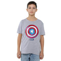 Sports Grey - Side - Captain America Childrens-Kids Drip Shield T-Shirt