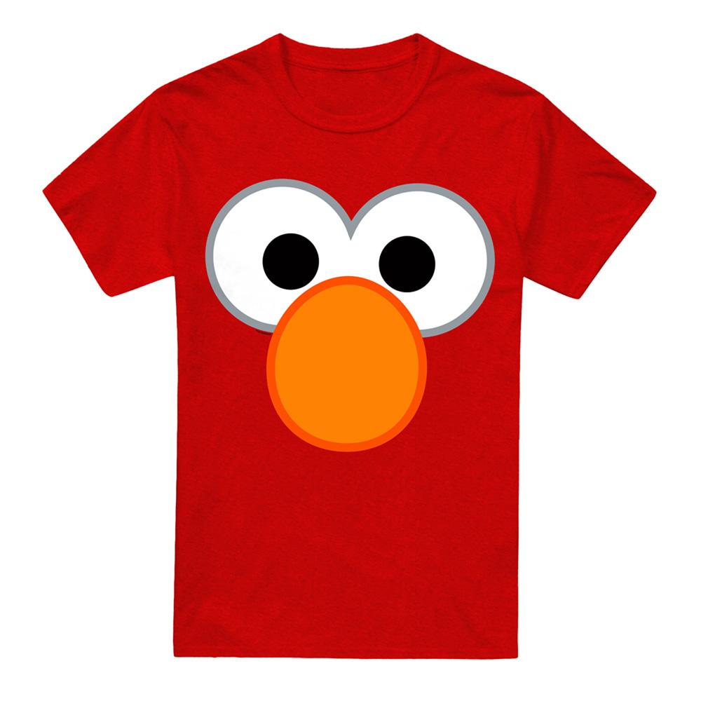 Red - Front - Sesame Street Unisex Adult Elmo Eyes Heather T-Shirt