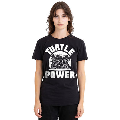 Black - Back - Teenage Mutant Ninja Turtles Womens-Ladies Turtle Power T-Shirt