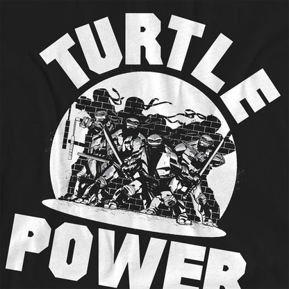 Black - Side - Teenage Mutant Ninja Turtles Womens-Ladies Turtle Power T-Shirt
