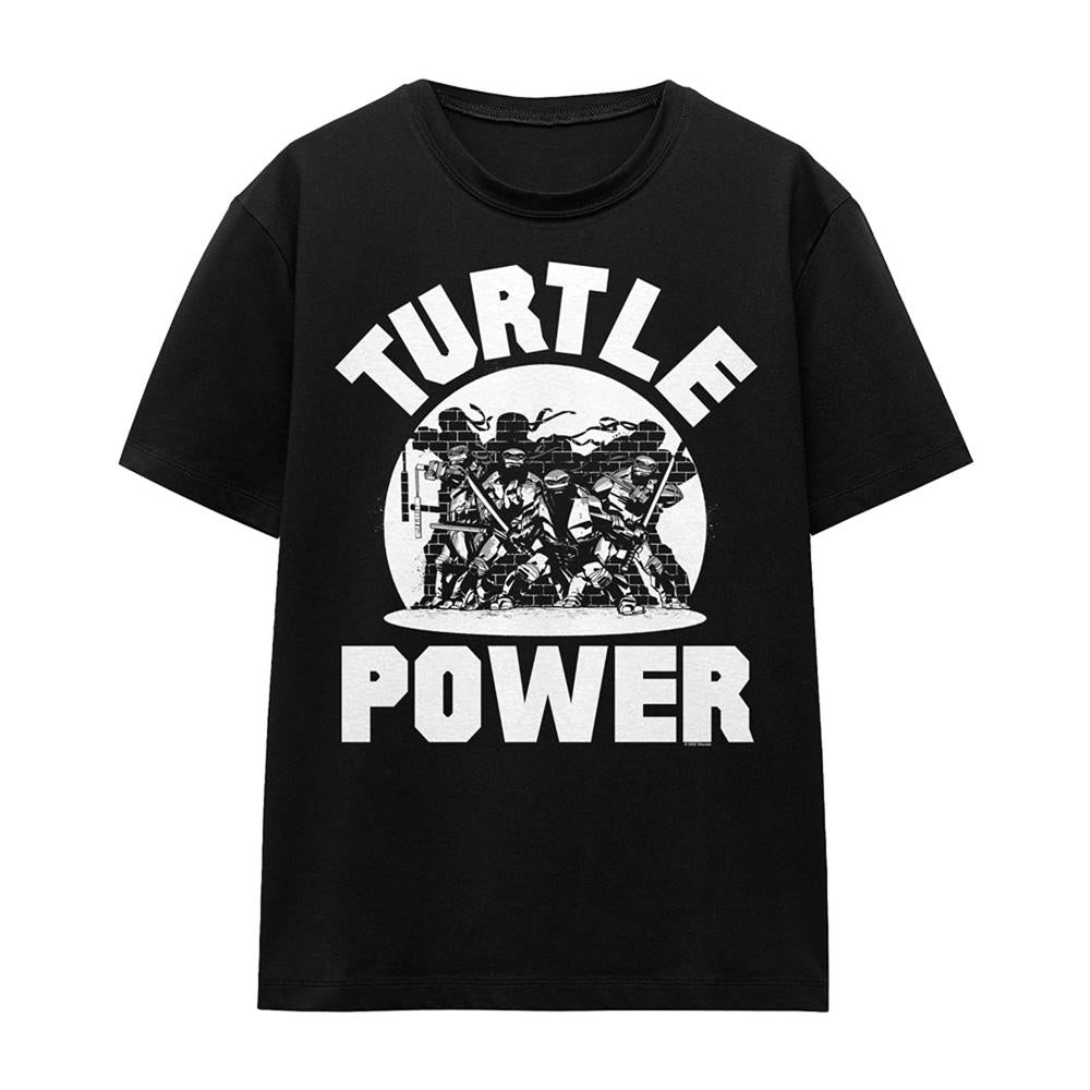 Black - Front - Teenage Mutant Ninja Turtles Womens-Ladies Turtle Power T-Shirt