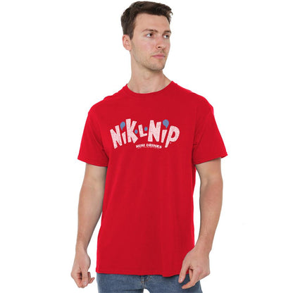 Red - Back - Dubble Bubble Unisex Adult Distressed Logo T-Shirt