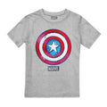 Sports Grey - Front - Captain America Childrens-Kids Drip Shield T-Shirt