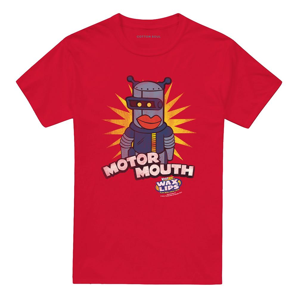 Red - Front - Dubble Bubble Unisex Adult Motor Mouth T-Shirt