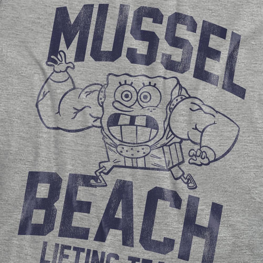 Athletic Heather - Side - SpongeBob SquarePants Womens-Ladies Mussel Beach Heather T-Shirt