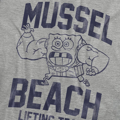 Athletic Heather - Side - SpongeBob SquarePants Womens-Ladies Mussel Beach Heather T-Shirt