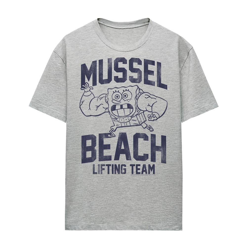 Athletic Heather - Front - SpongeBob SquarePants Womens-Ladies Mussel Beach Heather T-Shirt